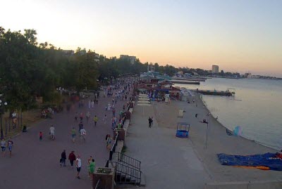 фото с веб-камеры на Набережной Феодосии